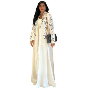 Autunno Middle East Dubai alla moda squisito Cardigan ricamo Abaya musulmano <span class=keywords><strong>abbigliamento</strong></span> <span class=keywords><strong>islamico</strong></span> donna 2025 - Product Image 5