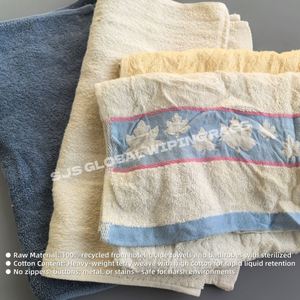 Toallas de algodón reciclado, reutilizables, absorbentes de agua y aceite, paños gruesos de colores reciclados para limpieza - Product Image 4