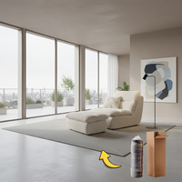 Fauteuil inclinable en mousse compressée avec repose-pieds pour chambre et appartement