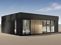 Rumah Kayu Ramah Lingkungan Bertenaga Surya Hemat Energi Tahan Air, Kabin Modular Prefabrikasi untuk Halaman Perkemahan di Pegunungan