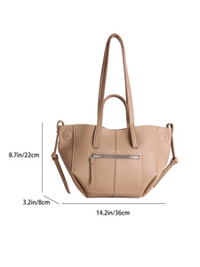 Sac fourre-tout en PU pour femme Foreign Trade Wings, nouvelle collection 2025, style rétro, grande capacité, version coréenne, sac à main tendance et élégant pour le quotidien - Product Image 6