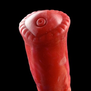 FAAK Fantasy Horse Penis Sleeve Gory Raw Meat Color Silicone Cock Enlargement & Extension Sheath Sex Toys for Men - Product Image 5