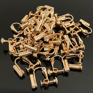 Clip-on Earrings Copper Alloy <b>Screw</b> Type Painless For Unisex Jewelry Making - Product Image 1