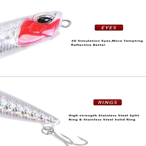 Señuelo de Superficie Tipo Lápiz SNEDA con Anzuelos Triples Únicos, 6.5cm 5.5g/8.5cm 10g, Señuelo Duro Realista para Pesca de Lubina en Agua Salada - Product Image 4