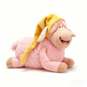 Bonnet de sommeil personnalisé en peluche agneau, jouet doux et câlin en forme de mouton, aide au sommeil, animal en peluche pour tout-petits, cadeau pour bébé - Product Image 1