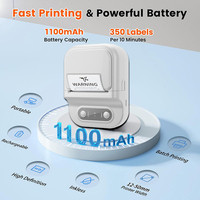 Mini impresora térmica portátil de 20-50mm, Bluetooth, código de barras, multifuncional, fabricante de etiquetas de precios, Android iOS