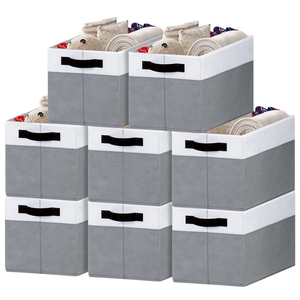 Caja <span class=keywords><strong>de</strong></span> almacenamiento organizadora <span class=keywords><strong>de</strong></span> <span class=keywords><strong>ropa</strong></span> <span class=keywords><strong>de</strong></span> tela no tejida plegable moderna, resistente al agua, ajustable, fácil <span class=keywords><strong>de</strong></span> limpiar, con capacidad <span class=keywords><strong>de</strong></span> 20-35L - Product Image 1