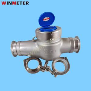 Compteur d'eau DN50 à raccord Tri-Clamp en acier inoxydable 304/316L, certifié CE R160, directement <span class=keywords><strong>de</strong></span> l'usine 150 ℃   Raffinerie <span class=keywords><strong>de</strong></span> lard en promotion - Product Image 2