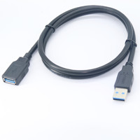 3FT 1m USB 3.0 Verlängerungskabel USB3.0 AM zu USB3.0 AF M/F Verlängerungskabel für Datenübertragung und Synchronisation