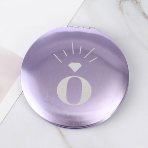 Rosa di Colore di Alluminio A Portata di mano Specchio Pieghevole Con Il Laser Logo In Metallo Tasca Piccolo Specchio Per I Regali Della Signora - Product Image 6