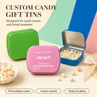 Boîte en métal miniature promotionnelle à prix de gros d'usine, écologique, mignonne, pour bonbons à la menthe, avec couvercle à charnière