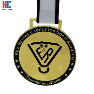 Médaille de compétition de badminton en alliage de zinc personnalisée avec ruban, fabriquée en usine depuis 20 ans - Product Image 3