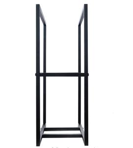 Support de bois autoportant extérieur/intérieur de 30 pouces, support de stockage de bûches de bois de chauffage en métal enduit de poudre noire - Product Image 4