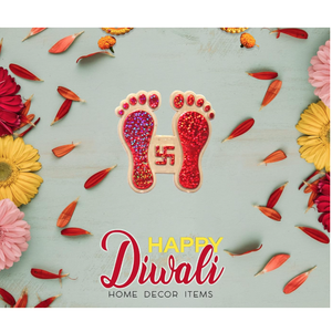 Paquete de 15 Pegatinas Decorativas Reutilizables de Plástico con Diseño de Pies de Lakshmi para Pared, Puerta, Hogar, Oficina, Entrada de Templo, Fáciles de Despegar - Product Image 3