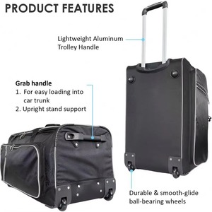 Free sample Free Rolling <b>Dance</b> <b>Costume</b> <b>Bag</b> with Hanging Cosmetics and Garment Rack Sample <b>Dance</b> <b>Bag</b> - Product Image 5