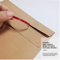 Enveloppe de Courrier en Papier Kraft Épaissi Auto-adhésif Facilement Découpable Recyclable Sac d'Archivage Pochette d'Expédition pour Documents Lihao