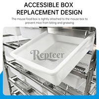 Support suspendu exclusif autoclavable en acier inoxydable pour rongeurs avec plateau en plastique et système d'abreuvement automatique complet – Maisons écologiques pour