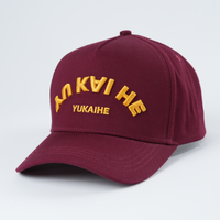 Logotipo bordado personalizado de alta calidad, gorra de béisbol de algodón de 5 paneles, logotipo bordado en el ala, gorra Snapback, gorra, bordado 3D personalizado