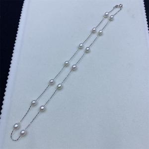 Collar de Plata de Ley S925 de Zhuji con Cadena para Clavícula, Perla de Agua Dulce en Forma de Gota, Collar con Diseño de Cielo Estrellado y Temperamento Clásico - Product Image 2