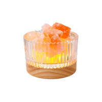 Lampe de chevet diffuseur d'arômes en forme de yourte en cristal, ornement lumineux d'ambiance intérieur, éclairage d'ambiance démagnétique pour chambre à coucher