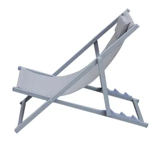 铝折叠帆布躺椅沙滩室外游泳池金属吊带花园Paito沙滩椅