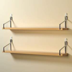 Estante de Almacenamiento de Pared, Sin Necesidad de Taladrar, Arte en Hierro, Decoración de Pared para Sala de Estar, Estantería para TV - Product Image 1