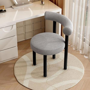 Chaise de manucure moderne de luxe en métal Simple <span class=keywords><strong>Internet</strong></span> Celebrity Style Ins Tabouret de dressing en <span class=keywords><strong>tissu</strong></span> Léger Chaise de salle à manger de luxe pour - Product Image 5
