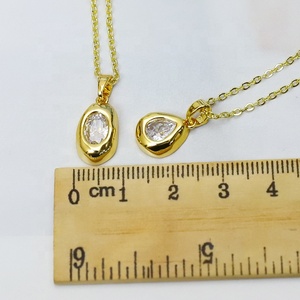 ของขวัญเครื่องประดับวันเกิด จี้รูปหยดน้ำชุบทอง 18 กะรัต - Product Image 6