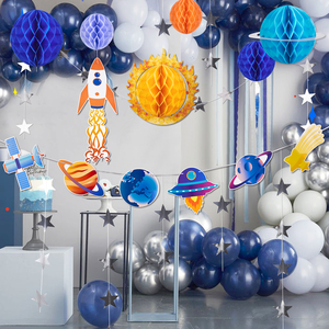 Decorazioni a Soffitto per Feste di Compleanno a Tema Spaziale per Bambini: Sistema Solare, Galassia, Pianeti, Nasa, Razzo 3D - Product Image 3