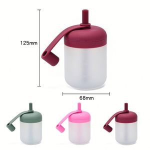 Reusable Silicone Baby Sippy Set Easy Grip Toddler <b>Kids</b> Drinking <b>Cup</b> Mealtime Tableware Custom Logo Wholesale - Product Image 2