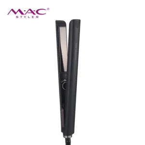 MAC Styler warna hitam Planchas De Cabello 250C besi datar Titanium pelurus rambut profesional