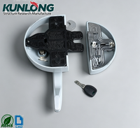Poignée de porte de four en acier inoxydable KUNLONG SK1-704, loquet en alliage de zinc, loquet de compression plaqué zinc en plastique