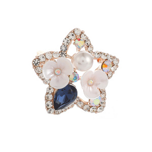 Broches tendance vintage en émail avec fleurs, strass, alliage plaqué or, personnalisables, unisexes, pour usage quotidien, fiançailles, mariage, cadeau, fête - Product Image 5