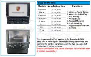 Joyeauto Mmb CarPlay sans fil Android et Apple pour Porsche 911, Boxster, Cayman Turbo - PCM3.0, 997, 987, CDR31 - Product Image 6