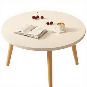 Table en bois surélevée de style moderne pour salle à manger, salon, table d'appoint, mini table pour balcon, table basse - Product Image 3