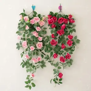 Decorazione nuziale Rose piante artificiali appese viti ramo fiore