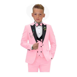 Completo <span class=keywords><strong>da</strong></span> Cerimonia per Ragazzi: Giacca, Pantaloni e Gilet, Set 3 Pezzi, Abito Formale <span class=keywords><strong>da</strong></span> Matrimonio, Abbigliamento alla Moda per Bambini - Product Image 4