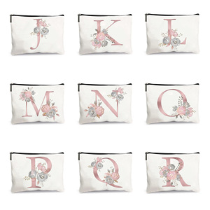 Lingdeer - Llavero Personalizado con Iniciales Florales, Bolsa de Maquillaje de Viaje Personalizada, Regalo de Cumpleaños para Mujeres, Novias, Adolescentes, Maestras, Monograma Cosmético - Product Image 3