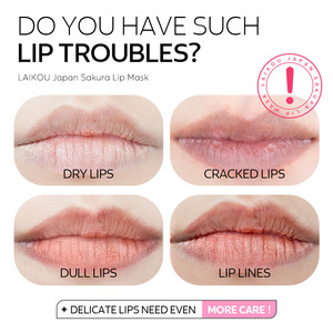 Mascarilla Labial LAIKOU Japan Sakura, Mascarilla Hidratante Antiarrugas, <span class=keywords><strong>Gel</strong></span> Voluminizador para el Cuidado de los Labios, Colágeno Vegano, Mascarilla Labial de Cristal Rosa - Product Image 3