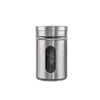 Meilleures ventes : Ensemble de pots à épices en acier inoxydable avec couvercle rotatif à fenêtre transparente, compartimentés, pour la cuisine et les fêtes, en gros
