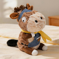 Peluche âne personnalisée sur mesure avec écharpe rouge, douce et agréable pour la peau
