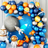 Ensemble de ballons en latex en forme de fusée sur le thème de l'espace avec arche de guirlande pour décorations de fête d'anniversaire d'enfants, multi-occasions