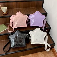 Sac bandoulière mignon et tendance pour filles, motif étoile scintillante, petit sac à main Kawaii pour téléphone portable