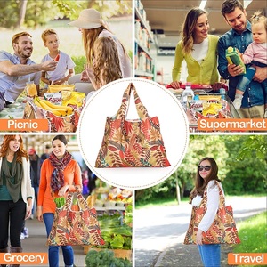 Vietnam usine écologique pliable sac à provisions Ripstop Polyester dessin animé motif promotionnel sac d'épicerie couleur personnalisée - Product Image 4