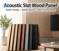 Panneau acoustique en lattes de bois Akupanel, panneau mural insonorisant en placage MDF pour la décoration des murs et plafonds intérieurs