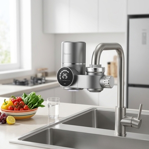 Nouveau Filtre à <span class=keywords><strong>Eau</strong></span> Intelligent pour <span class=keywords><strong>Robinet</strong></span> de <span class=keywords><strong>Cuisine</strong></span> avec Affichage UV Anti-Calcaire, Élimination du Chlore et des Bactéries, <span class=keywords><strong>Adoucisseur</strong></span> pour <span class=keywords><strong>Robinet</strong></span> - Product Image 1