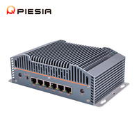 Piesia 6 Lan Pfsense Firewall Mini PC Intel 12th 13th Gen I3 I5 I7 Ultra 7 155H DDR5 X86 Mini caja de computadora industrial sin ventilador