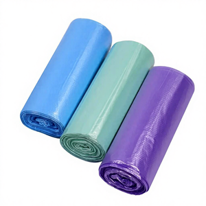 ถุงขยะแบบมีเชือกผูก ขนาดสั่งทำได้ สีสันหลากหลาย ผลิตจากพลาสติก HDPE คุณภาพสูง พิมพ์ลายกราเวียร์ พิมพ์ซิลค์สกรีน ทนทาน รูปทรงดาว - Product Image 1