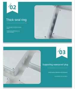 ABS IP65 防水端子箱、ゴム栓付き屋外電気機器用ジャンクションボックス 200*100*70mm - Product Image 5