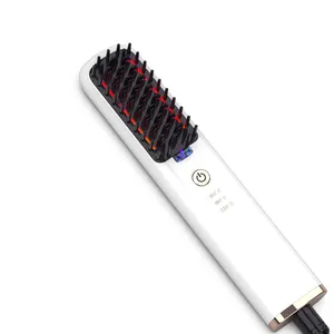美发工具新品离子红外发刷直发器发光二极管显示器负离子扁铁带梳子